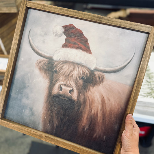 Highland Christmas Cow